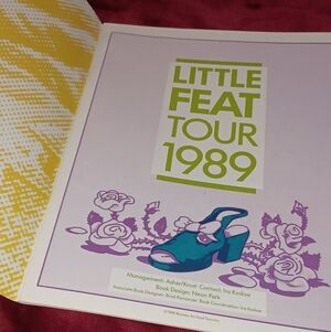 Little Feat Tour Program 1989